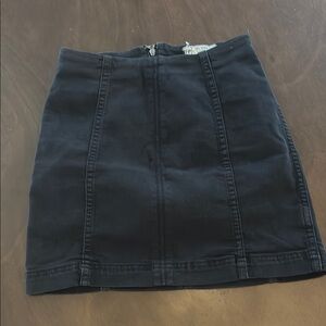 Free people Black Denim Skirt